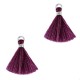 Borla estilo Ibiza 1.5cm - Silver-aubergine purple